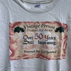Womens “Vintage Person” Graphic Tee Shirt, sz Med